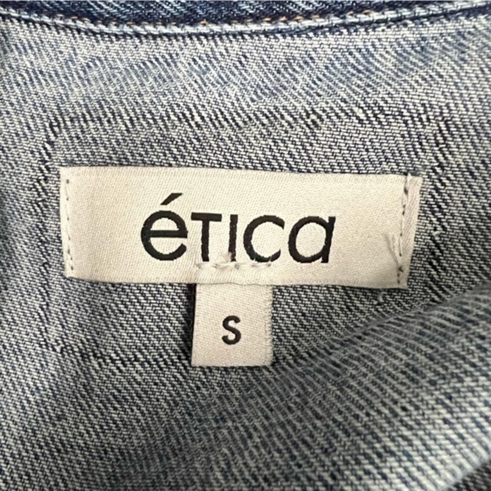 ÉTICA Mini Dress womens size small denim Joelle jacket dress - Picture 10 of 12